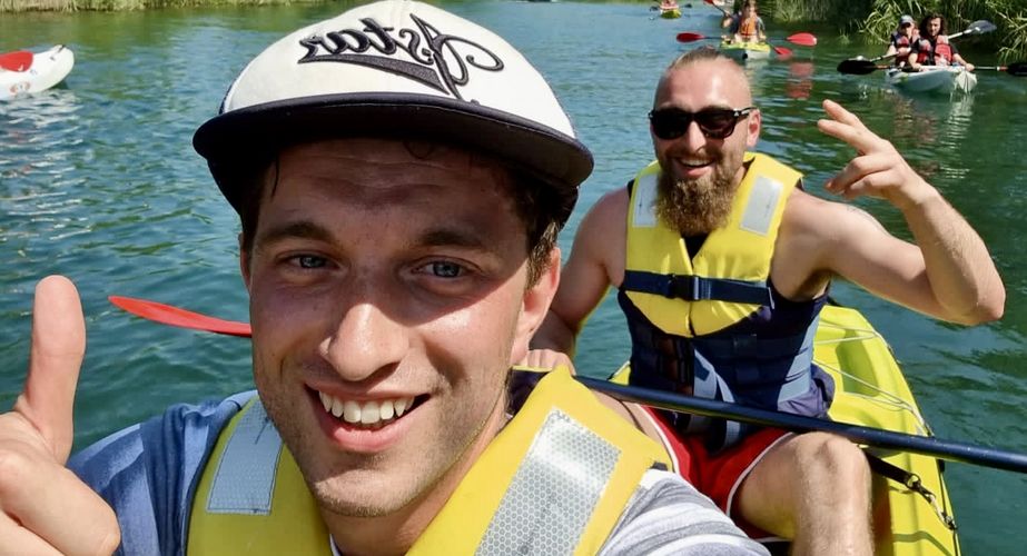 Kajakken Balkan op Schkoder meer Kajakken Balkan op Schkoder meer